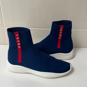 Prada Logo Band Sock Sneakers